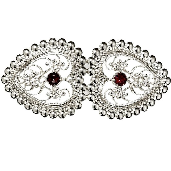 Huvudbild Hårklämma Silver, 9 cm
