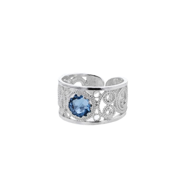 Ring Silver Justerbar 1 Sten